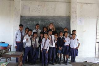 Lærerstuderende på praktik i Nepal
